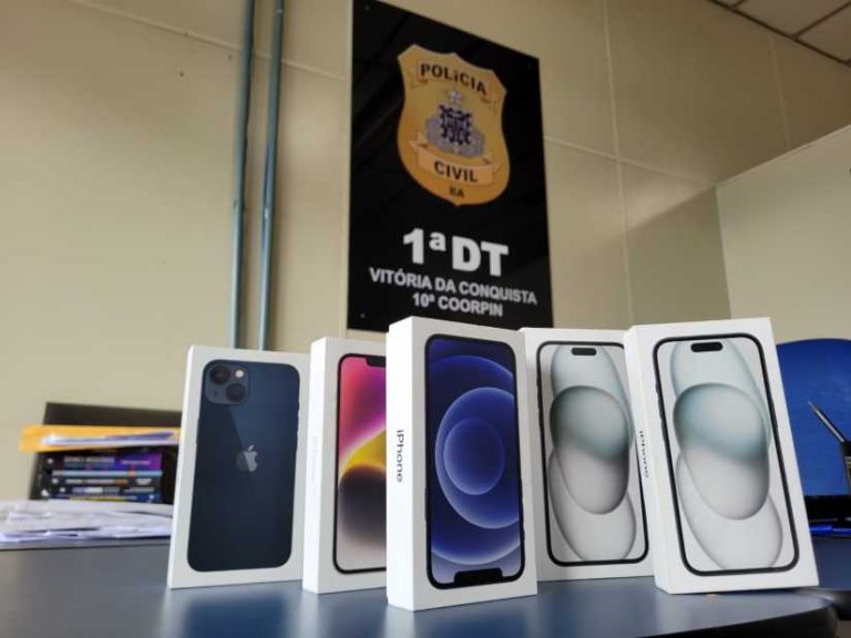 Polícia civil de Conquista recupera 10 iPhones e indicia 14 pessoas que participaram de golpe com cartão virtual 