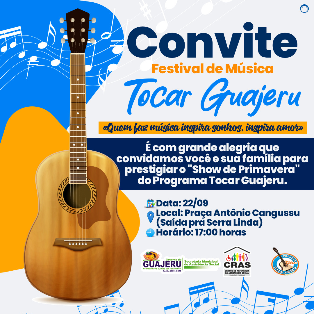 Nesta sexta-feira acontece o Festival de Música Tocar Guajeru