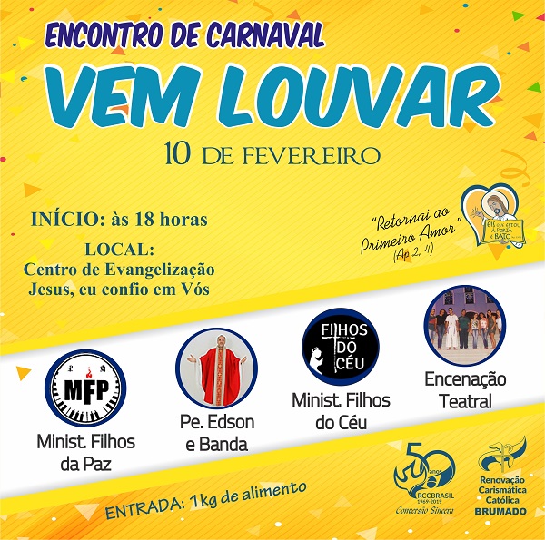 RCC de Brumado convida para 1º Vem Louvar