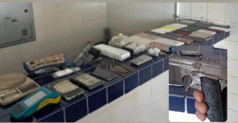 Ação da PM apreende grande quantidade de drogas e aparelhos celulares na zona rural de Brumado